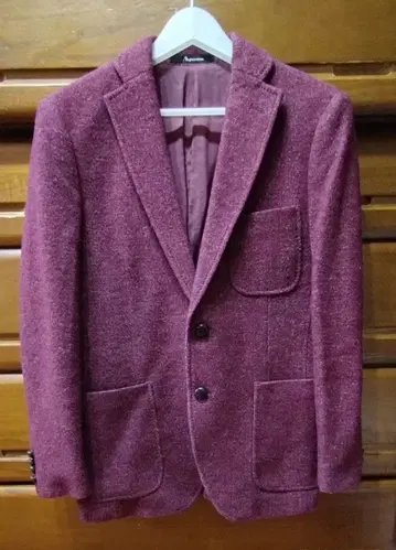 새상품급 아쿠아 스큐텀 퍼플 테일러드 자켓