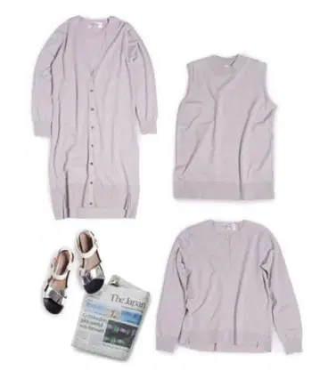 나노 유니버스 더블 가디건 니트 3점 SET 앙상블