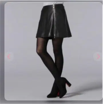 [클리닝 완료] 지퍼 스커트 랩 스커트 에코 레더