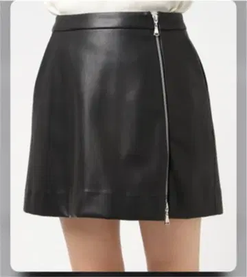 [클리닝 완료] 지퍼 스커트 랩 스커트 에코 레더