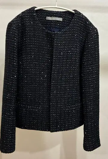 띠어리 럭스 트위드 자켓 네이비