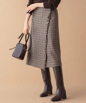 23구 프린지 트위드 랩스커트