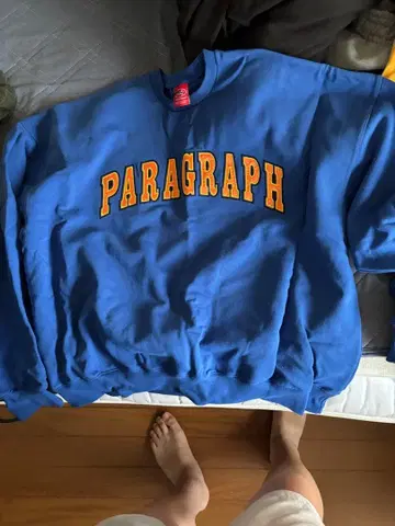 PARAGRAPH 로고 맨투맨 파랑