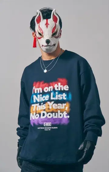 O-MENZ HATTO TRICK 맨투맨 네이비