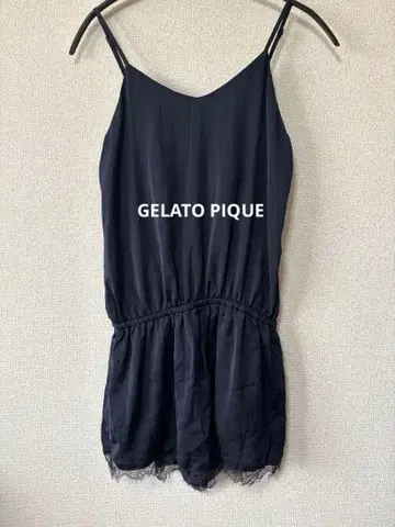 [ 미사용 새상품 ] GELATO PIQUE 네이비 새틴 올인원