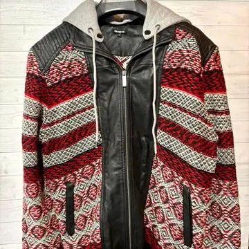 [ Desigual ] 데시구알 니트 자켓 니트 후드티 후드 탈부착 가능