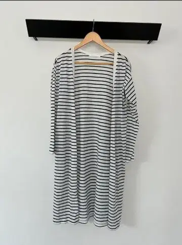 스트라이프 롱 가디건