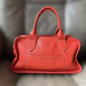 게라르디니 오렌지 가죽 핸드백