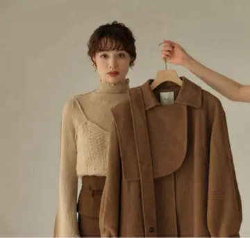 Eaphi gunpatch waist mark long coat