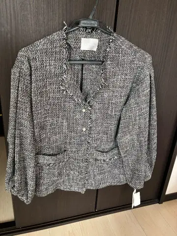 안나루나 노카라 프린지 자켓 트위드식전