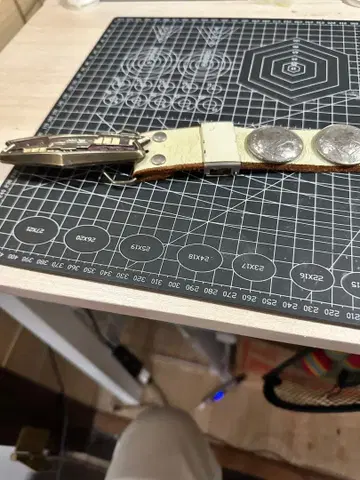 가죽 코인 장식 벨트 조정 가능 길이 전체 길이 89Cm 890m