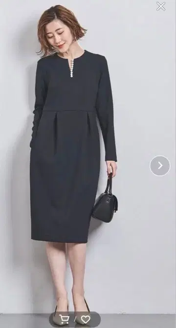 UNITED ARROWS SPONGY 펄 모티브 원피스 세레모니