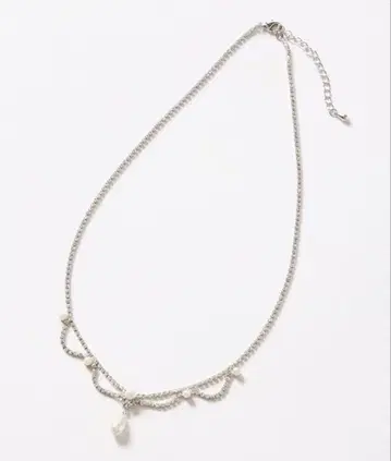 AIMER 큐빅 펄 스캘럽 목걸이