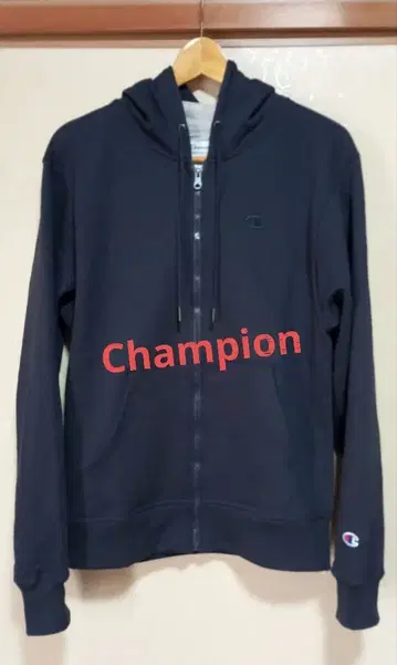 Champion 네이비 집업 후드티