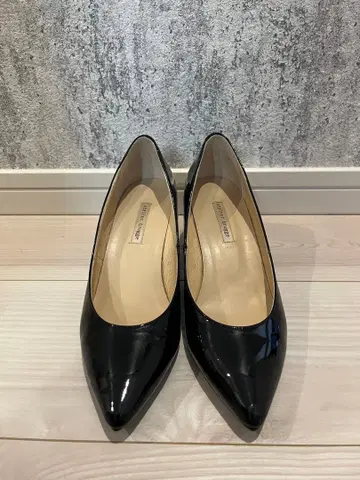 블랙 스틸레토 펌프스 23cm