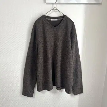 어반 리서치 V넥 긴팔 상의 브라운