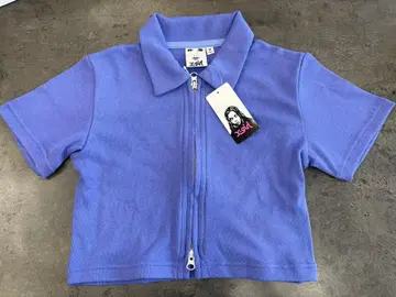 X-girl 지퍼 반팔 티셔츠 M 사이즈 ZIP UP TOP