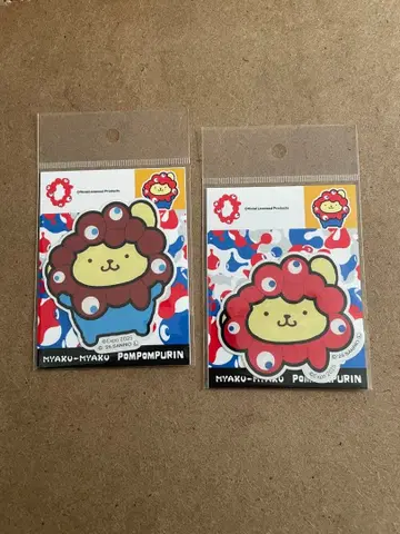 미야쿠미야쿠  어패럴 스티커 산리오 만박 폼폼푸딩 2개