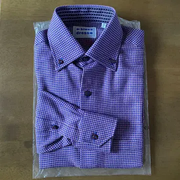 블루 드레스 셔츠 남성용 37