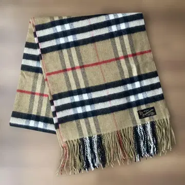 캐시미어 100% 체크 무늬 머플러