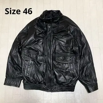 가죽 자켓 집업 블루종 블랙 남성용 브랜드 불명 아우터