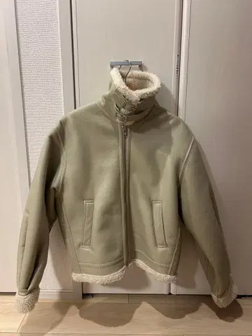 SLY 무스탕 플라이트 자켓 그레이지