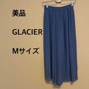 [ 새상품급 ] GLACIER/여성용/플리츠/와이드 팬츠/블루 그레이