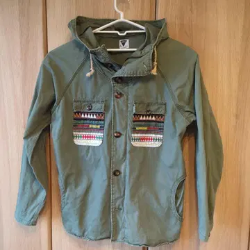 2고 슬로우캐러밴 후드 부착 자켓 카키 사이즈 5