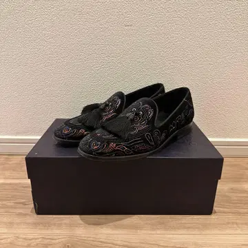 [앙제 로루포] 태슬 로퍼 블랙 벨벳