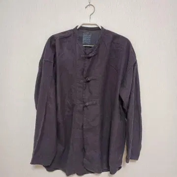 무인양품 차이나 셔츠 코튼 긴팔 셔츠 S-M 쿵푸 셔츠 남성용