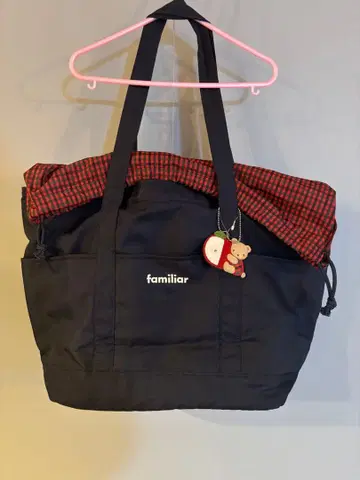 familiar 파미리아 마더백 체크 빨간색 대용량 현행 모델