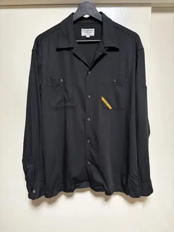 Schott Bros. 레이온 셔츠 오픈 카라 셔츠 블랙 셔츠 M 사이즈