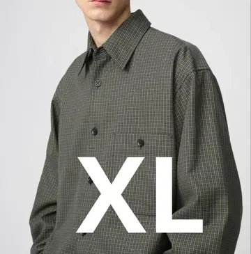 [ 완판템 ] 유니클로 U 트윌 워크 오버 사이즈 셔츠 XL 올리브