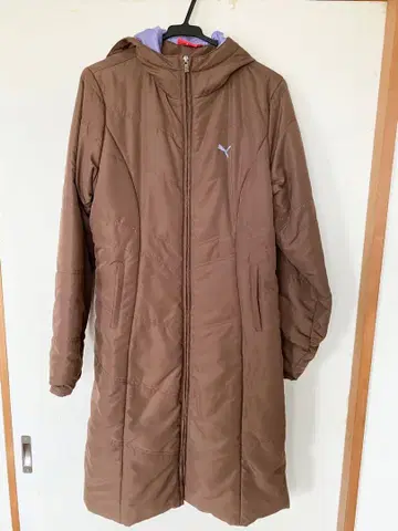 PUMA 푸마 후드 부착 충전솜 롱 코트