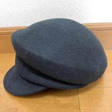 울 100% 블랙 헌팅 캡 [ BC Stock ]