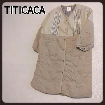티티카카 자수 퀼팅 코트 TITICACA