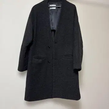 INHERIT 다크 그레이 체스터 코트