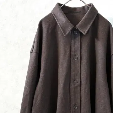 UNIQLO 브러쉬드 저지 셔츠 자켓 포켓 부착 루즈핏