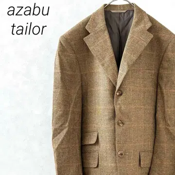 azabu tailor 테일러드 자켓 체크 무늬 모 100% 수트