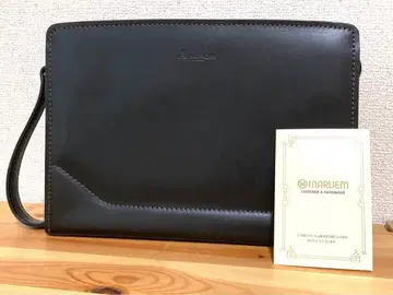 아쿠아 스큐텀 세컨드 백 MARUEM 블랙 가죽 클러치백