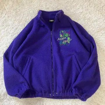 VINTAGE Kappa 카파 일본제 보라색 플리스 자켓 두꺼운