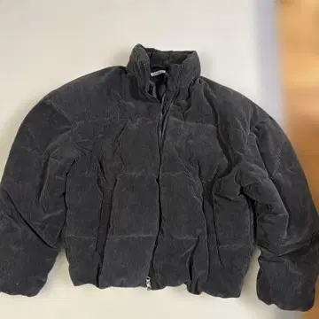 CRONAS 코듀로이 다운 자켓 M 사이즈 그레이