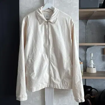 H&M 릴랙스핏 코듀로이 칼라 자켓 아이보리 L 사이즈