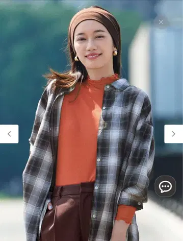 ANY 옴브레 체크 오버 셔츠