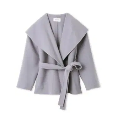 FRAY I.D 숄카라 숏 리버 코트 그레이