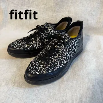 [ 미사용급 ] fitfit 스니커즈 레오파드 블랙