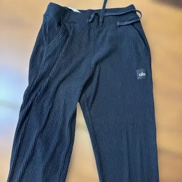 alo 블랙 리브 팬츠 M