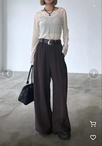 PAGEBOY 사이드 루즈 쭈리 팬츠 브라운 새상품 인기