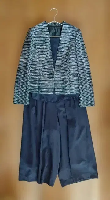 새상품급 세레모니 수트 와이드 팬츠 네이비 계열 빅 사이즈 13호