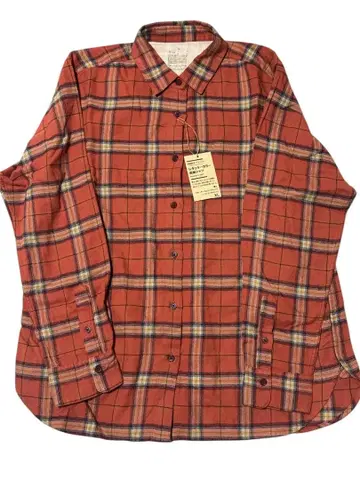 여성 양면 기모 플란넬 레귤러 카라 긴팔 셔츠 미사용 새상품 XL 사이즈